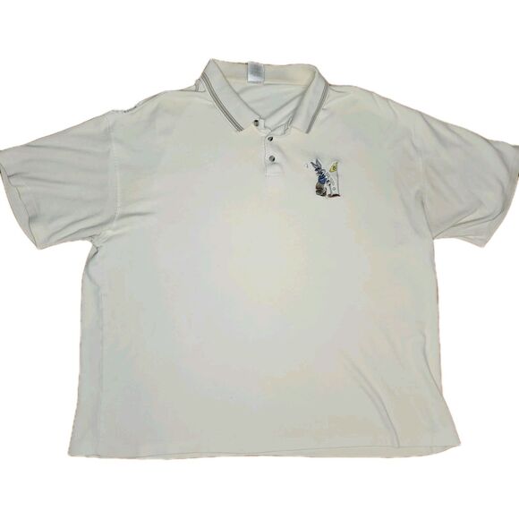 Vintage WB Warner Bros Studio Store Bugs Bunny Tan Polo Shirt Men’s XXL Golf - Picture 2 of 10